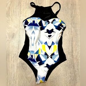 High Neck One Piece Swimsuit
